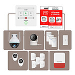 Daewoo - Alarme Maison WiFi + GSM Sans Fil Touch AM341 - Sans Abonnement - Kit Complet avec Caméras Full HD Intérieure/Extérieure
