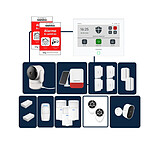 Daewoo - Alarme maison sans fil avec écran tactile 7'' AM352 - 1 caméra extérieure autonome et 1 intérieure et 15 accessoires - Sans abonnement