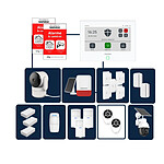 Daewoo - Alarme maison sans fil avec écran tactile 7'' AM353 - 1 caméra extérieure autonome et 1 intérieure et 17 accessoires - Sans abonnement