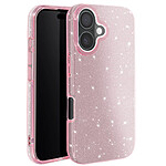 Avizar Coque à Paillettes pour iPhone 16 Antichoc Scintillant Rose