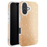 Avizar Coque à Paillettes pour iPhone 16 Antichoc Scintillant Dorée