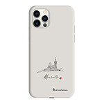 LaCoqueFrançaise Coque iPhone 12/12 Pro Silicone Liquide Douce beige Marseille Notre Dame .