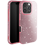 Avizar Coque à Paillettes pour iPhone 16 Pro Antichoc Scintillant Rose