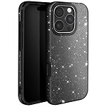 Avizar Coque à Paillettes pour iPhone 16 Pro Antichoc Scintillant Noir