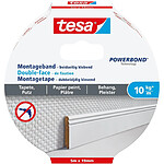 TESA Double-face de fixation 5mx19mm pour mur peint et papier peint x 10