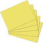HERLITZ Paquet de 100 Fiches bristol 170g A5 148x210 mm Unies Jaune