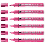 EDDING Marqueur Permanent 2000C Corps Alu Rose Pointe Ronde 1,5-3 mm x 6
