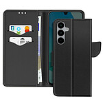 Avizar Étui pour Samsung Galaxy A16 Portefeuille Cuir Saffiano Fancy Noir