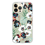LaCoqueFrançaise Coque iPhone 13 Pro 360 intégrale transparente Motif Fleurs vert d'eau Tendance .