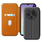 Avizar Étui Carbone pour Xiaomi Redmi 14C Porte-Carte Anti-RFID Support Gris foncé