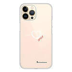 LaCoqueFrançaise Coque iPhone 13 Pro 360 intégrale transparente Motif Coeur Blanc Amour Tendance .
