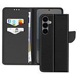 Avizar Étui pour Samsung Galaxy S25 Plus Portefeuille Cuir Saffiano Fancy Noir