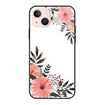 Evetane Coque iPhone 13 Coque Soft Touch Glossy Fleurs roses Design