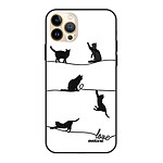 Evetane Coque iPhone 13 Pro Max Coque Soft Touch Glossy Chat Lignes Design