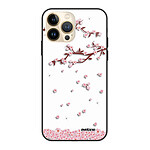 Evetane Coque iPhone 13 Pro Coque Soft Touch Glossy Chute De Fleurs Design