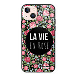 Evetane Coque iPhone 13 Coque Soft Touch Glossy La Vie en Rose Design