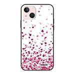 Evetane Coque iPhone 13 Coque Soft Touch Glossy Confettis De Coeur Design