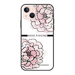 LaCoqueFrançaise Coque iPhone 13 Mini Coque Soft Touch Glossy Rose Pivoine Design