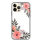 Evetane Coque iPhone 13 Pro Coque Soft Touch Glossy Fleurs roses Design