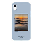 LaCoqueFrançaise Coque iPhone XR Silicone Liquide Douce bleu Soleil Couchant .