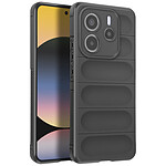 Avizar Coque pour Xiaomi Redmi Note 14 5G Antichoc Silicone Motif texturé 3D Argent