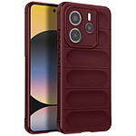 Avizar Coque pour Xiaomi Redmi Note 14 5G Antichoc Silicone Motif texturé 3D Bordeaux