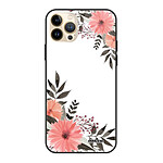 Evetane Coque iPhone 13 Pro Max Coque Soft Touch Glossy Fleurs roses Design