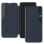 Avizar Étui pour Xiaomi Redmi Note 14 Pro et 14 Pro Plus Clapet Support Vidéo Bleu nuit