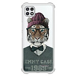Evetane Coque Samsung Galaxy A22 5G Silicone antichocs Solides coins renforcés  transparente Motif Tigre Fashion