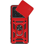 Mayaxess Coque pour Xiaomi 15 Pro Bague Support avec Protection Caméra Rouge