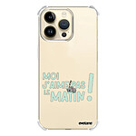 Evetane Coque iPhone 14 Pro Max Silicone antichocs Solides coins renforcés  transparente Motif J'aime pas le matin