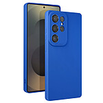 Avizar Coque pour Samsung Galaxy S25 Ultra Silicone Mat Bleu