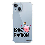 Evetane Coque iPhone 14 Silicone antichocs Solides coins renforcés  transparente Motif Love Potion