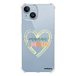 Evetane Coque iPhone 14 Silicone antichocs Solides coins renforcés  transparente Motif Maman d'amour
