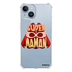 Evetane Coque iPhone 14 Silicone antichocs Solides coins renforcés  transparente Motif Super Maman