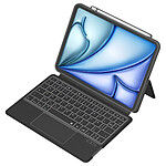 MW Étui pour iPad Air 11" M2 Folio Quick Note avec Clavier AZERTY Bluetooth 3.0 Noir