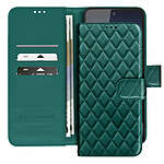 Avizar Étui pour Redmi Note 14 4G Portefeuille Motif Losange Vert Avizar Étui pour Redmi Note 14 4G Portefeuille Motif Losange Vert