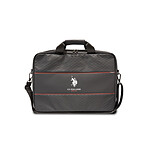 U.S Polo Sacoche pour Ordinateur Portable 15'' Modèle Middle Stripe Noir