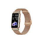 Avizar Montre Connectée 5.0 avec Anti-vol et Bracelet Milanais en Acier Inoxydable Dorée