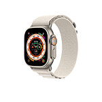 Avizar Bracelet pour Apple Watch Ultra 49mm en Textile Blanc