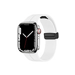 Avizar Bracelet pour Apple Watch 42/44/45mm Sport à fermeture aimantée Blanc
