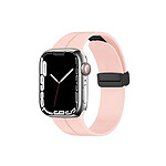 Avizar Bracelet pour Apple Watch 42/44/45mm Sport à fermeture aimantée Rose