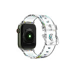 Avizar Bracelet pour Apple Watch 42/44/45mm en TPU Translucide Transparent