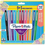 PAPER MATE Lot de 12 feutres Flair M 0,7 mm sous blister