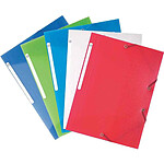 EXACOMPTA Chemise à élastiques PP A4 Chromaline Translucide Couleur Aléatoire x 30