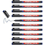 EDDING Feutre Permanent 140 S Pointe Super Fine Bleu 0,3 mm x 10