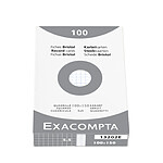 EXACOMPTA Etui de 100 Fiches Bristol 210g 100x150 mm Quad 5X5 Non Perforées Blanc EXACOMPTA Etui de 100 Fiches Bristol 210g 100x150 mm Quad 5X5 Non Perforées Blanc