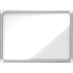 NOBO vitrine d'intérieur fond magnétique 8xA4 porte battante blanc