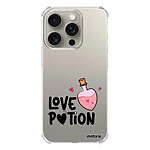 Evetane Coque iPhone 15 Pro Silicone antichocs Solides coins renforcés  transparente Motif Love Potion