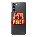Evetane Coque Samsung Galaxy S21 5G 360 intégrale transparente Motif Super Maman Tendance .